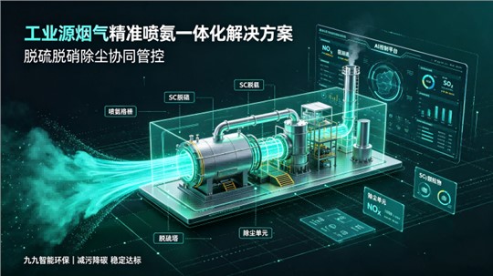 九九智能环保：工业源烟气精准喷氨--脱硫脱硝除尘一体化解决方案