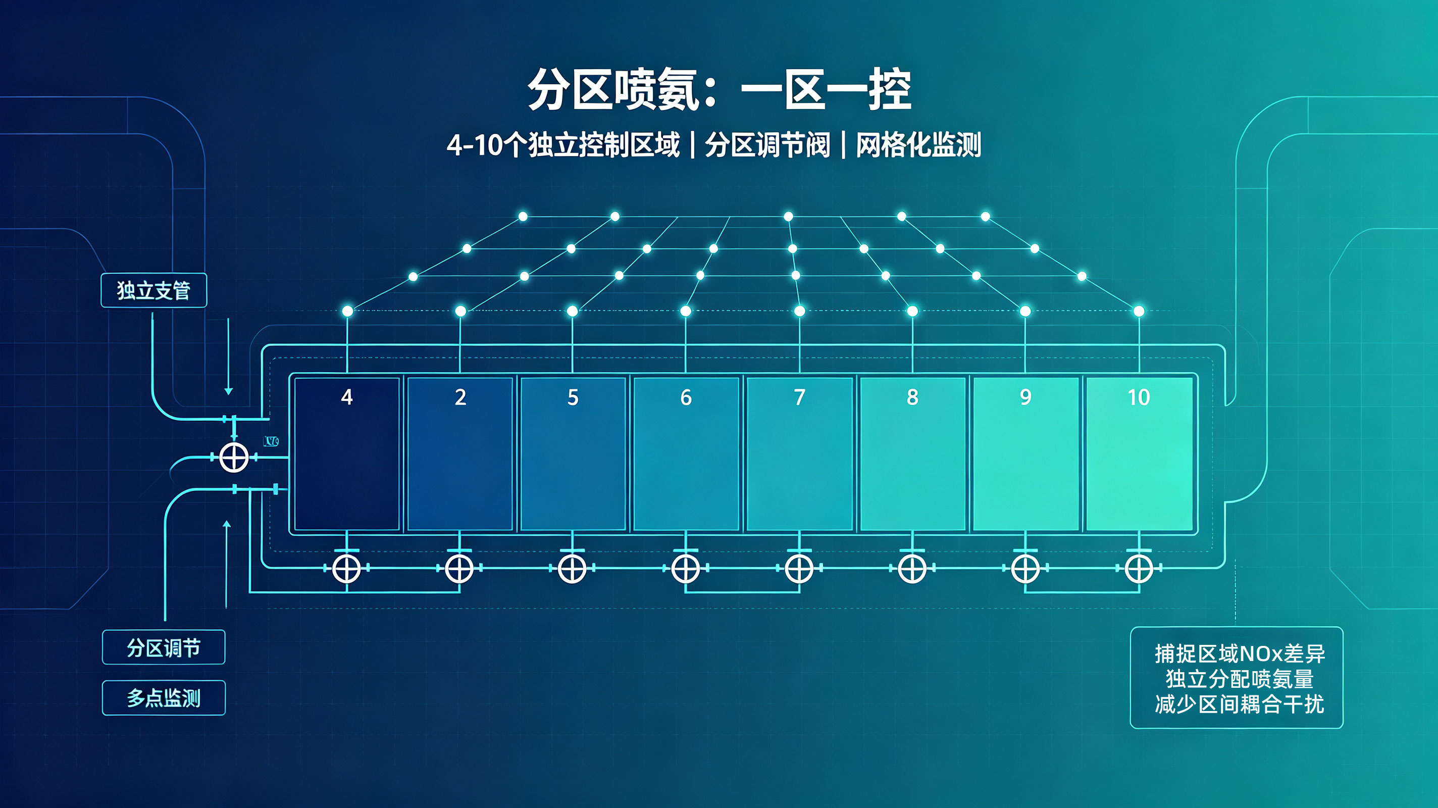 分区喷氨落地难：分区、流场、智能控制如何协同破局